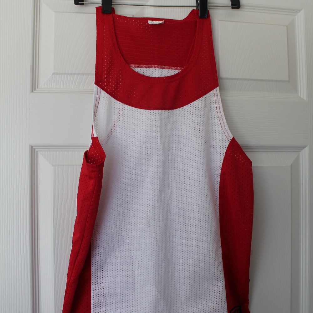 Jack Adams, Mexh Tank Top, White/Red, Medium, 100% polyester